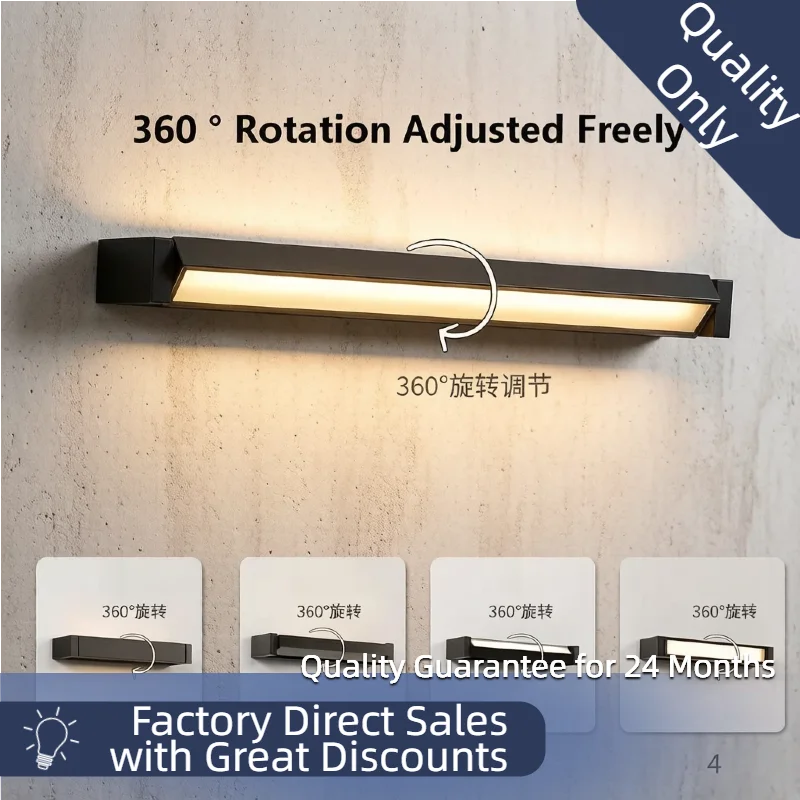 Liora Adjustable Linear Outdoor Wall Light for Exterior Wall – IP65 – detail view 2