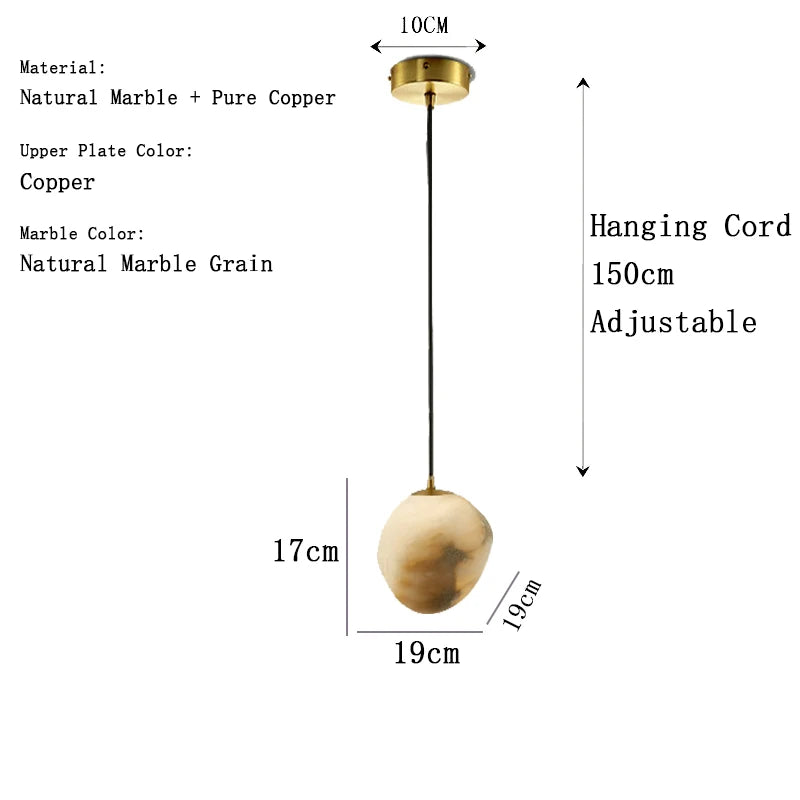 Quilla Halo Dimmable Alabaster Pendant Light – product view 10