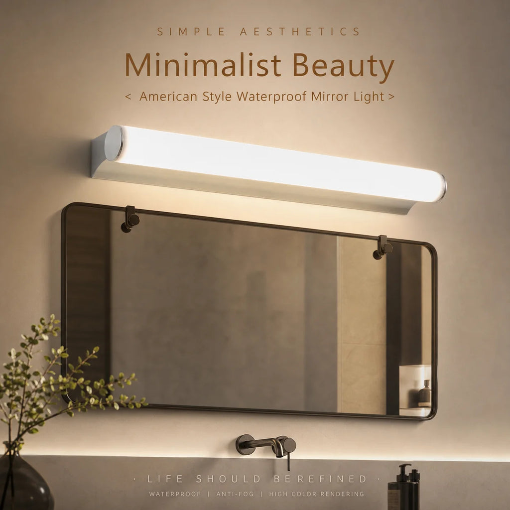 Modern Stainless Steel Vanity Light – product view