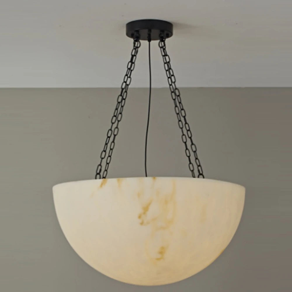 Roselle Halo Sculptural Alabaster Pendant Light – product view 4