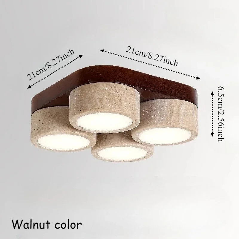 Hesper Veil Linear Travertine Ceiling Light – product view 13
