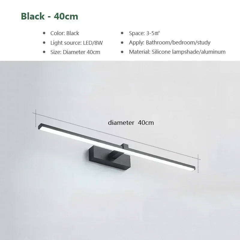 Metal Wall Sconce – Modern LED for Bathroom, Bedroom & Bedside, Hallway & Entryway | Aurelle Crest by Evenlyr