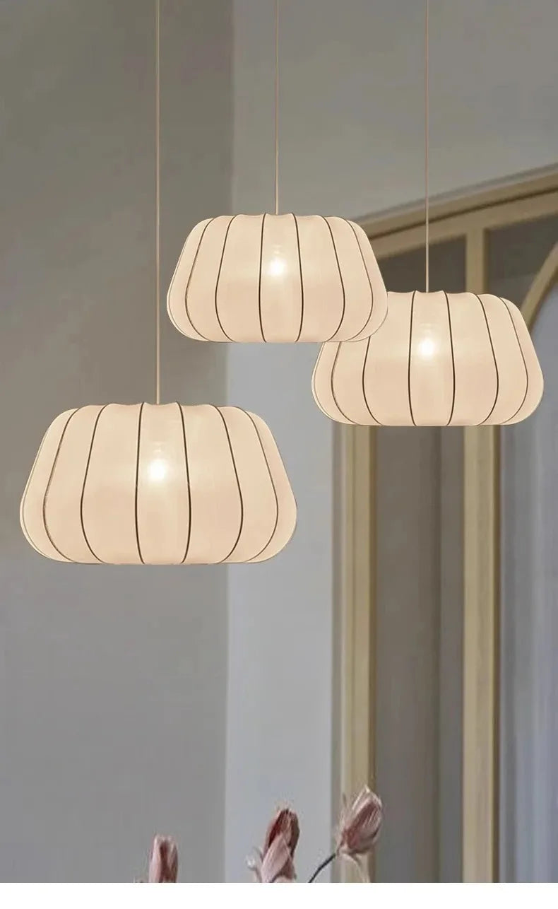 Fabric Chandelier – Wabi-Sabi Vintage for Bedroom & Bedside, Living Room, Dining Room & Kitchen | Elowen Halo by Evenlyr