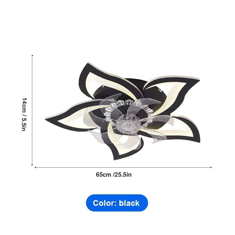 Orlena Flower-Shaped Smart Ceiling Fan Light – Dimmable
