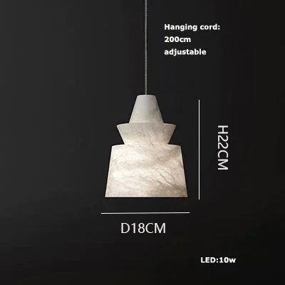 Delia Veil Sculptural Marble Pendant Light – product view 11