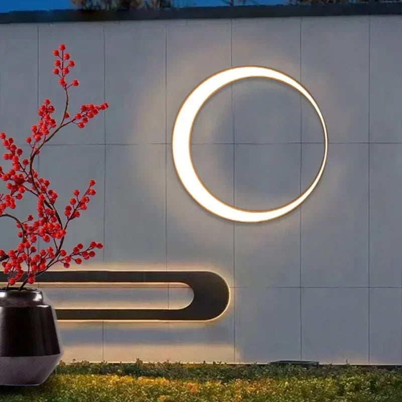 Brisa Arc Moon Metal Wall Sconce – Modern Metal Moon Wall Sconces for Dining Room