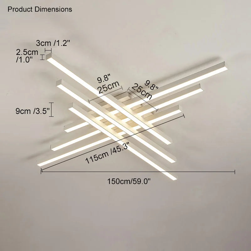Metal Chandelier – Modern LED for Bedroom & Bedside, Living Room | Virelle Line by Evenlyr