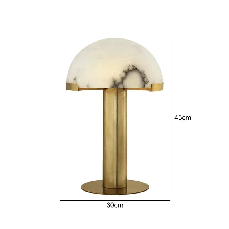 Marble & Glass Table Lamp – Modern Minimalist for Bedside, Desk & Office, Living Room | Lucienne Grove by Evenlyr