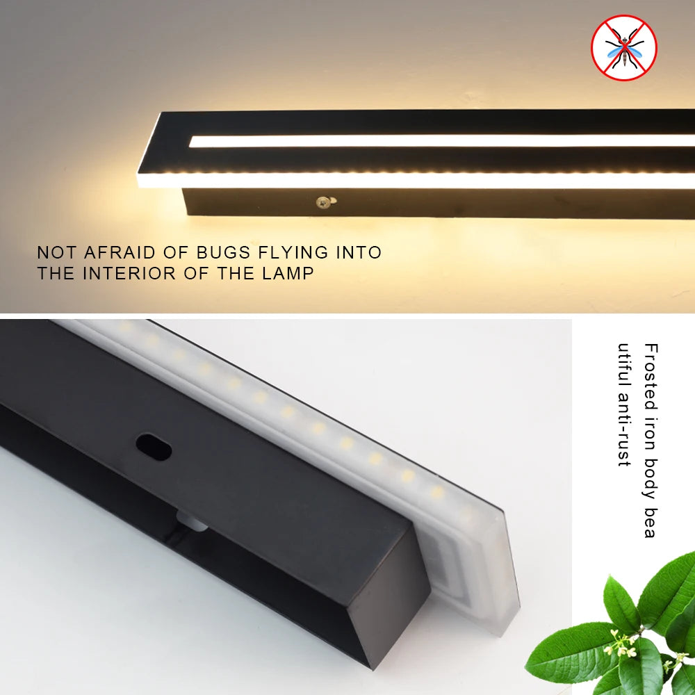 Juniper IP65 Linear Outdoor Wall Light for Exterior Wall – detail view 6