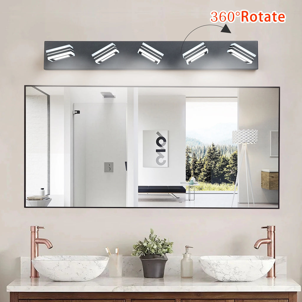 Acrylic Linear LED Bathroom Vanity & Mirror Light – Modern LED Linear for Bathroom | Oriana Dome by Evenlyr