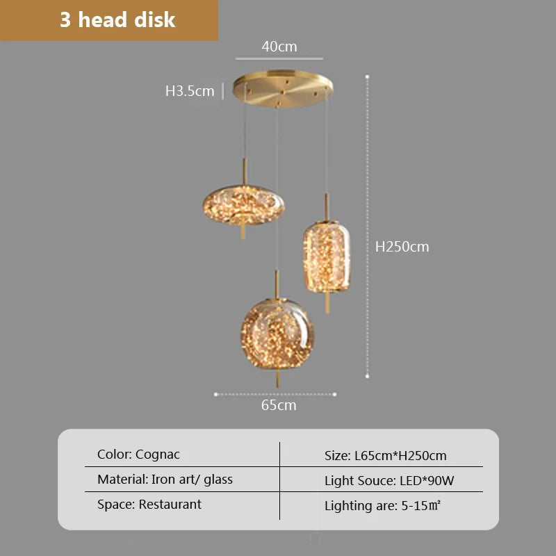 Arco Form Glass Chandelier – Nordic – product detail 14