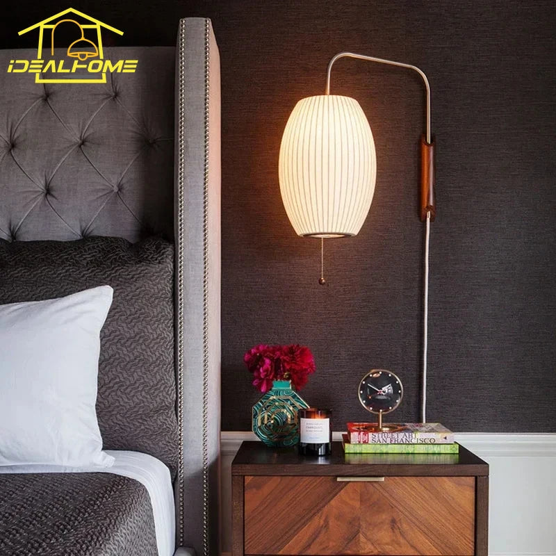 Fabric Wall Sconce – Art Deco for Bedroom, Living Room, Bathroom | Sorella Beam by Evenlyr