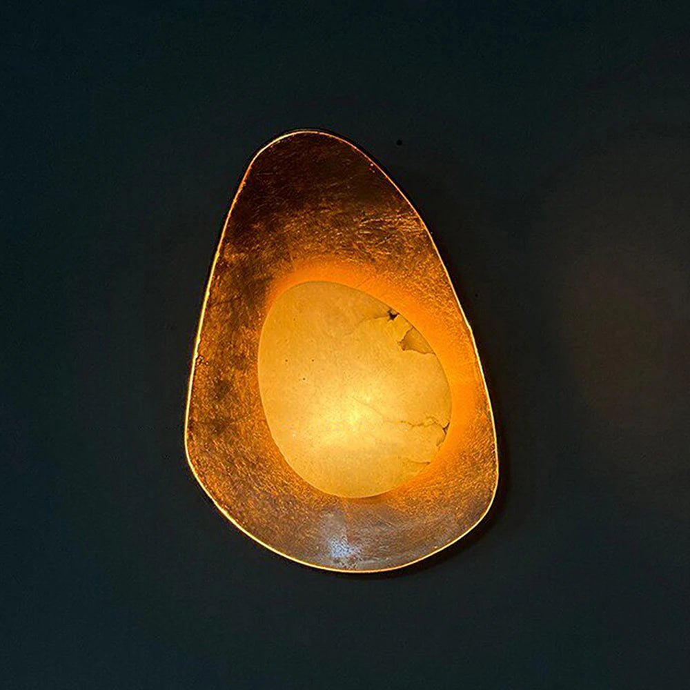 Marble & Copper Wall Sconce – Modern Minimalist for Bedroom, Living Room, Hotel | Solenne Beam by Evenlyr