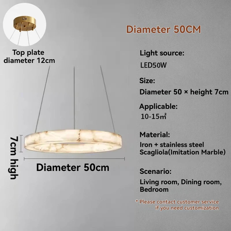 Aurelia Faux Alabaster Pendant Light for Kitchen Island – detail view 6