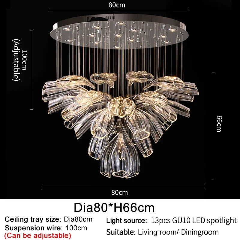 Delia Arc Glass Pendant Light – product view 8