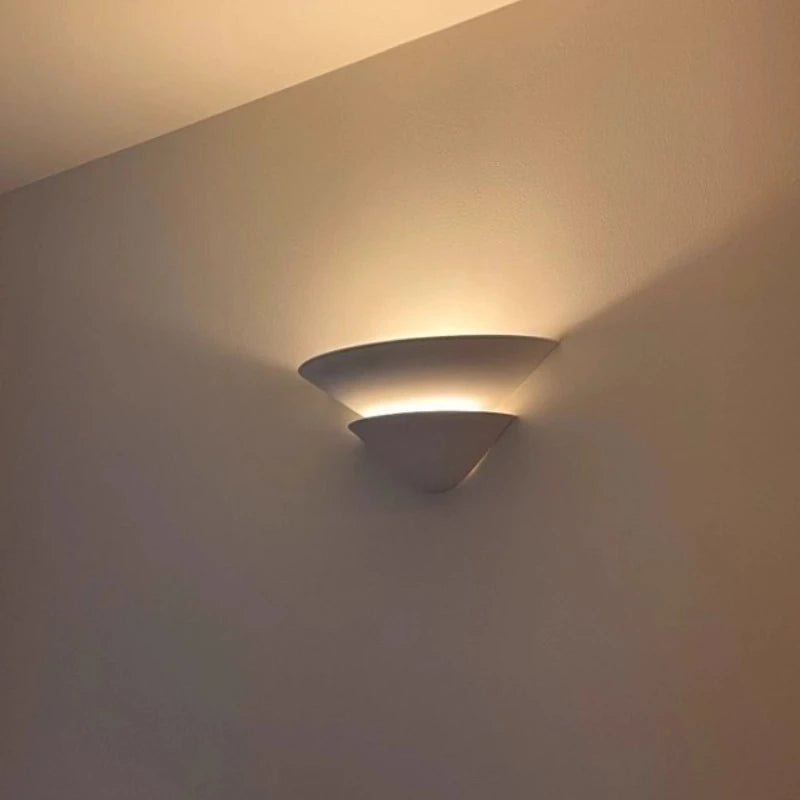 Neroli Double-Layer Gypsum Wall Sconce for Corridor – Wabi-Sabi