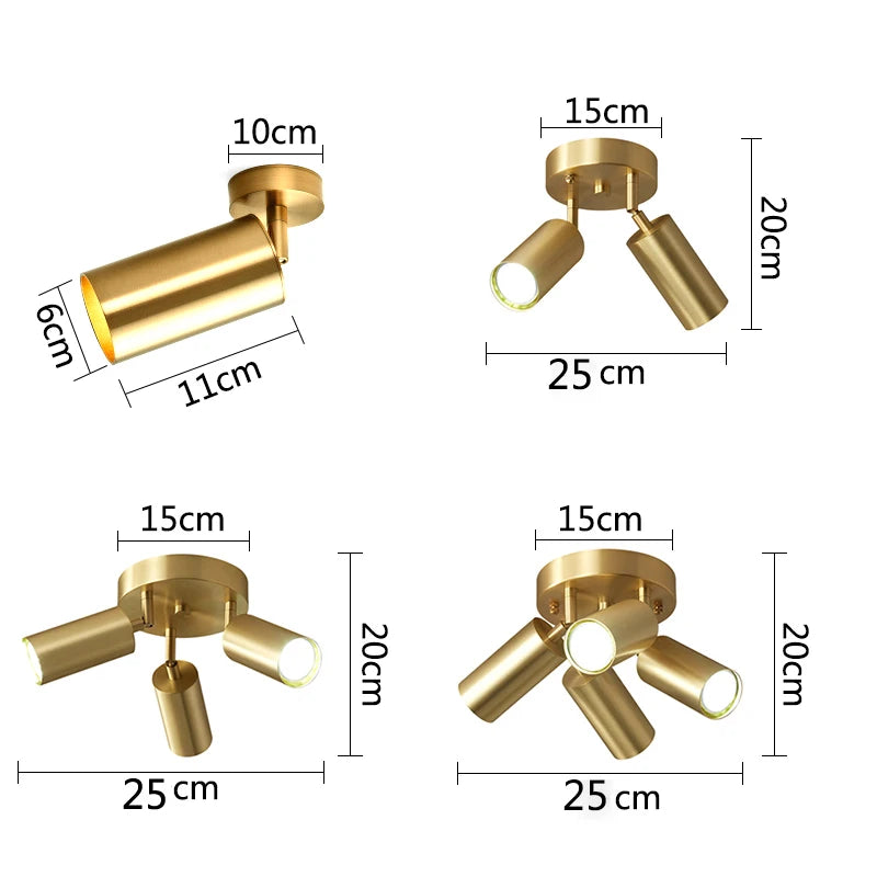 Brass Flush Mount Ceiling Light – Nordic Modern for Bedroom & Bedside, Hallway & Entryway, Living Room | Seren Arc by Evenlyr