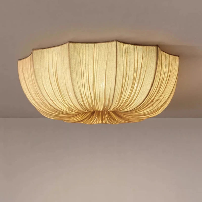 Fabric Chandelier – Wabi-Sabi Nordic LED for Bedroom & Bedside, Dining Room & Kitchen | Seren Orbit by Evenlyr