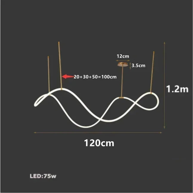 Metal Linear Chandelier – Modern LED Linear for Dining Room & Kitchen, Restaurant & Café | Alora Veil by Evenlyr