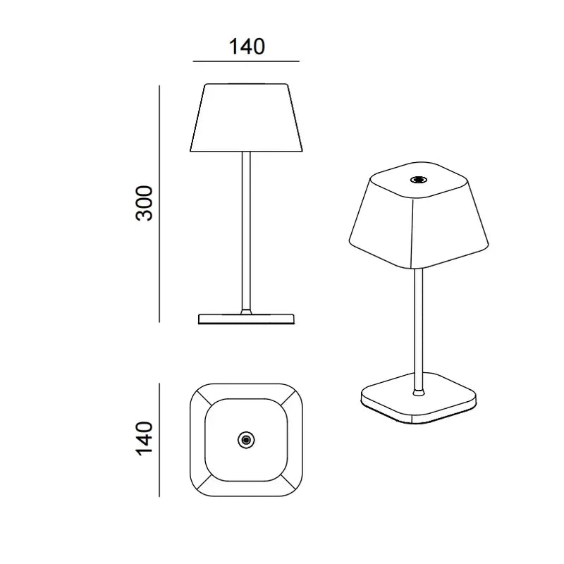 Designer Table Lamp – Modern Minimalist Cordless Rechargeable for Bedside, Restaurant Table, Hotel Room | Elaris Petal by Evenlyr