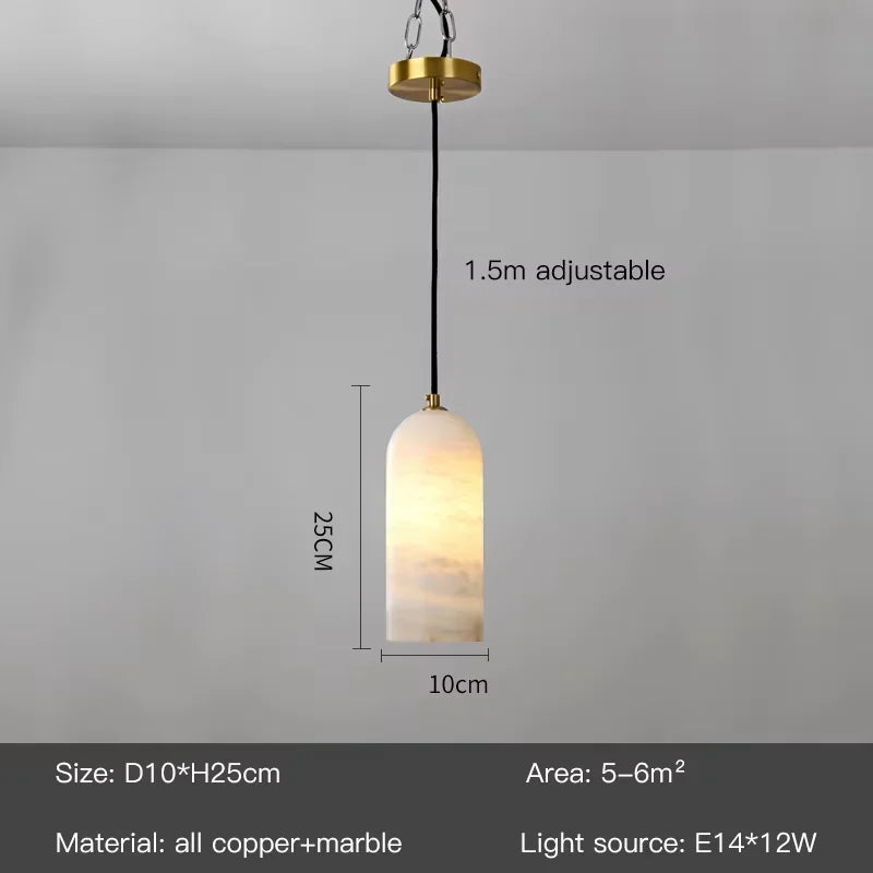 Alba Trace Natural Marble Chandelier – Nordic – product detail 7