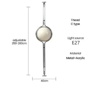 Zora Cove Acrylic Floor Lamp – Nordic – product detail 9