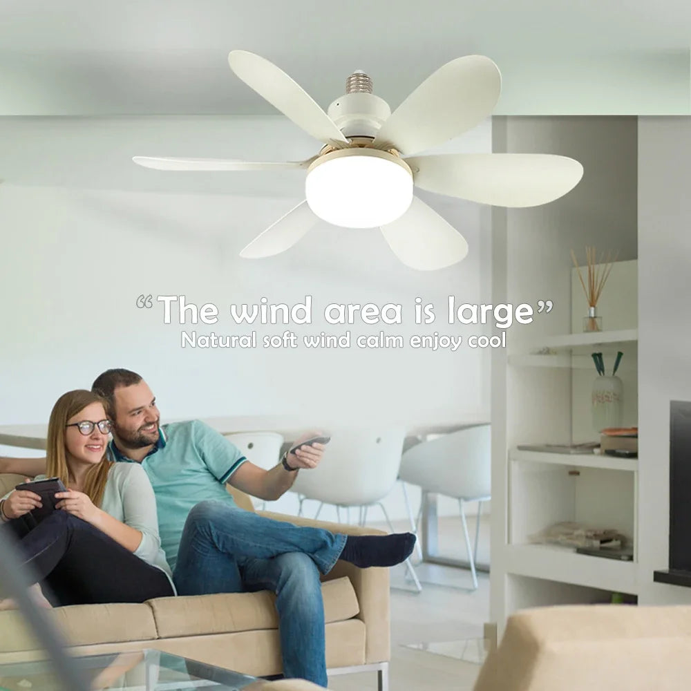 Doria 52cm E27 Ceiling Fan Light – 3-Color Remote