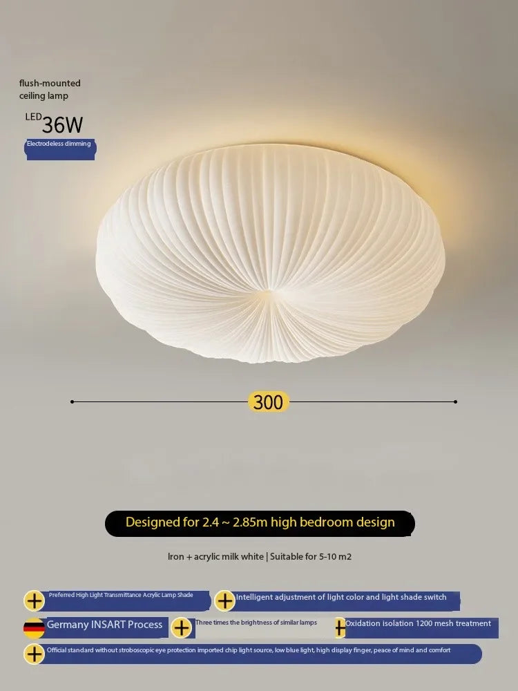 Metal Flush Mount Ceiling Light – Modern for Bedroom & Bedside, Dining Room & Kitchen, Office & Study | Noemi Glow by Evenlyr
