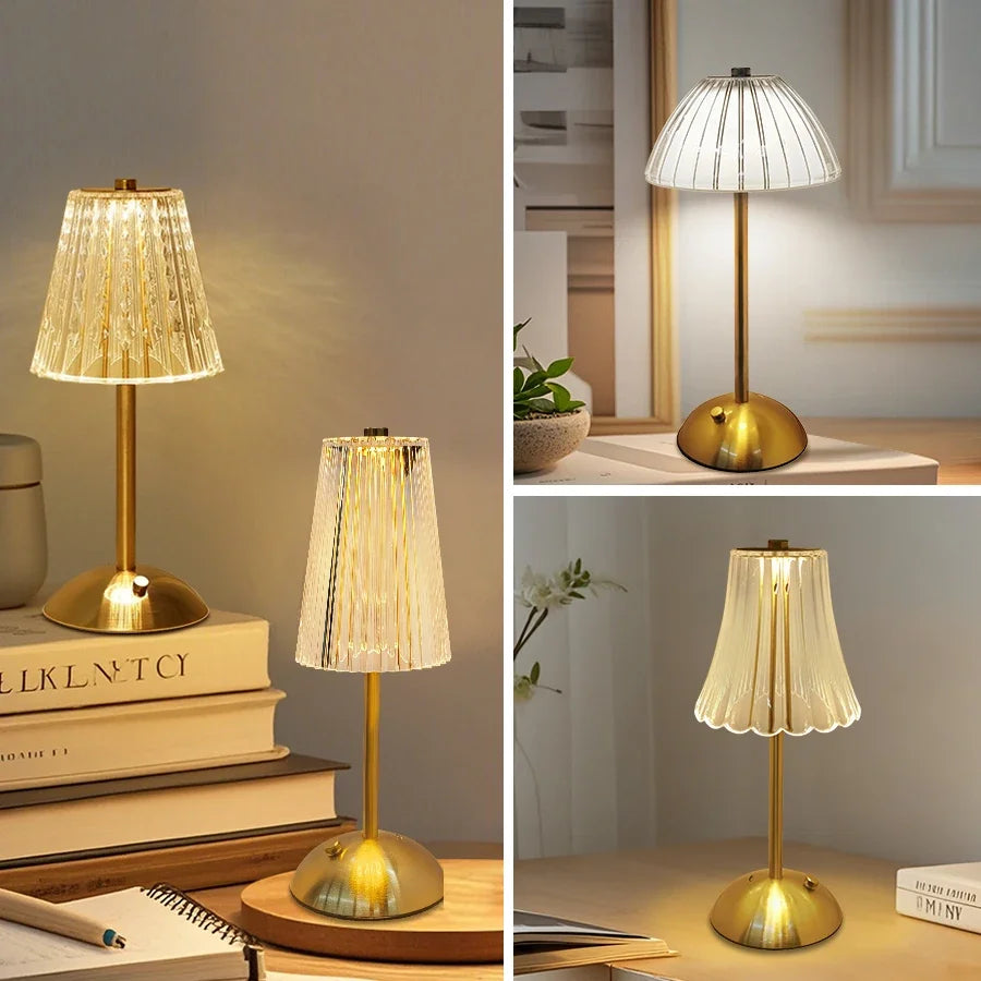 Designer Table Lamp – Modern Minimalist Cordless Rechargeable for Bedside, Hotel Room, Restaurant Table | Sorella Column by Evenlyr
