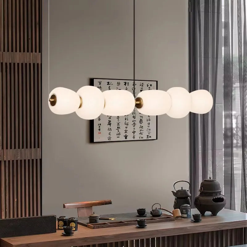 Liora Vault Glass Chandelier – Minimalist – product detail 2