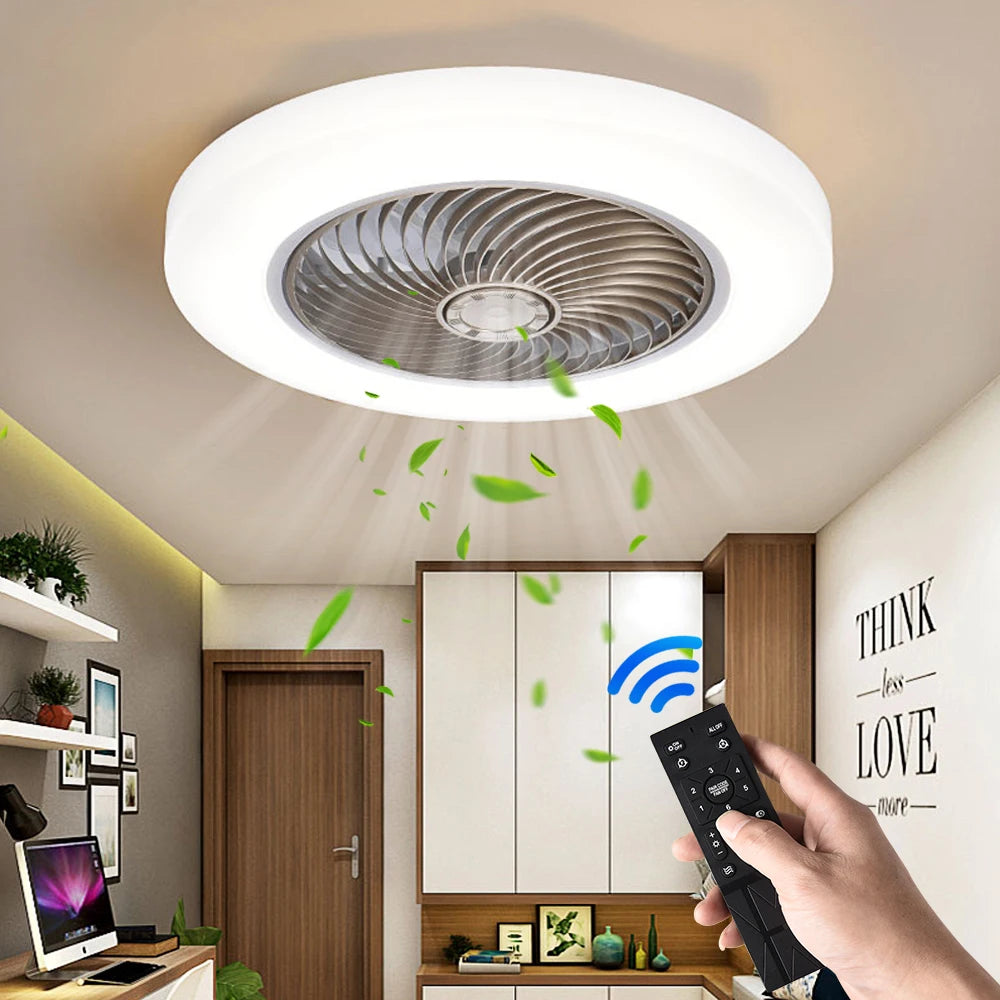 Elara 52cm Invisible-Blade Smart Ceiling Fan Light – Remote Control