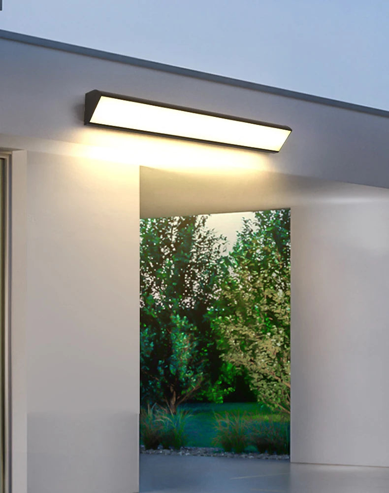 Siena Modern Linear Outdoor Wall Light for Courtyard – detail view 6