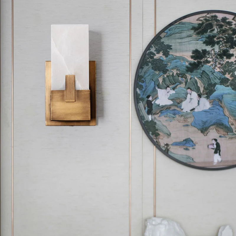 Livia Muse Natural Marble Wall Sconce – Dimmable – product detail 2