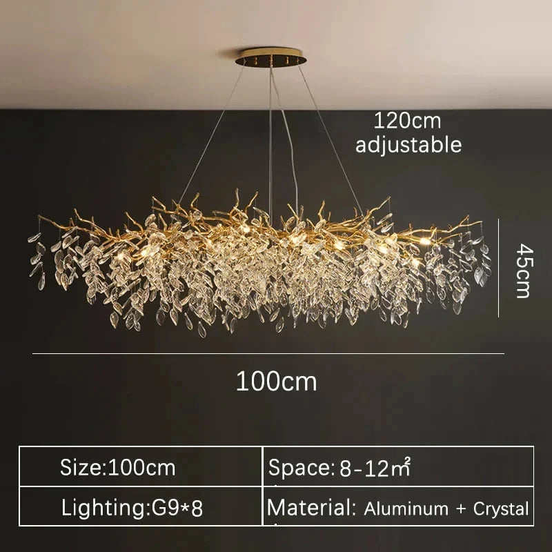 Iris Fold Crystal Chandelier – Art Deco – product detail 11