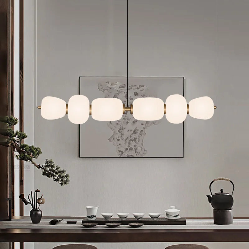 Liora Vault Glass Chandelier – Minimalist – product detail 3