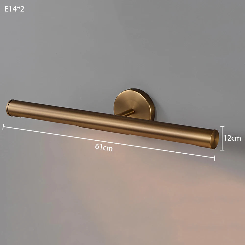 Brass LED Wall Mount Vanity Picture Light Adjustable Head Bathroom Makeup Wall Lamp – detail view 8