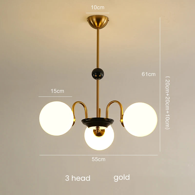 Nordic Modern Chandelier – Glass Multi-Light for Foyer, Hotel Lobby | Lucienne Veil by Evenlyr