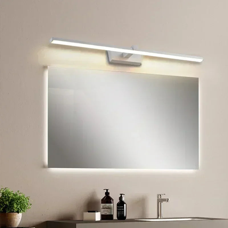 Metal Linear Wall Sconce – Modern LED Linear for Bathroom, Bedroom & Bedside | Calista Frame by Evenlyr