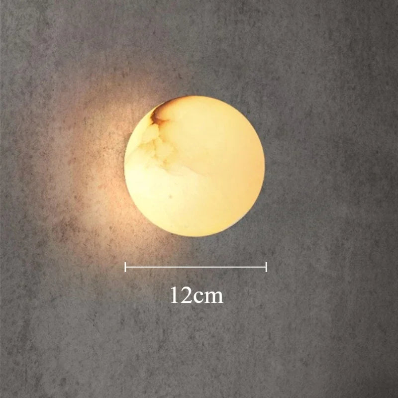 Alabaster Wall Sconce – Vintage Modern LED for Bedroom & Bedside, Living Room, Office & Study | Lunara Contour by Evenlyr