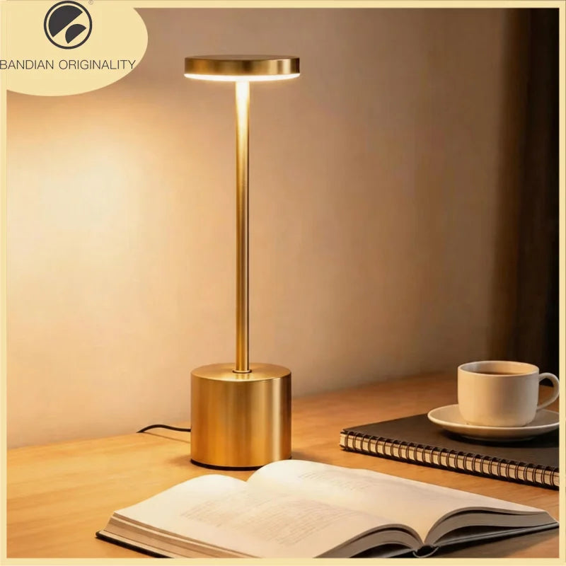 Vita Crescent Aluminum Table Lamp