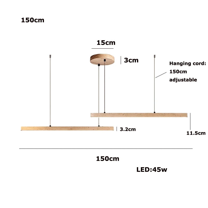Arden Arc Wood Chandelier – Dimmable – product detail 11