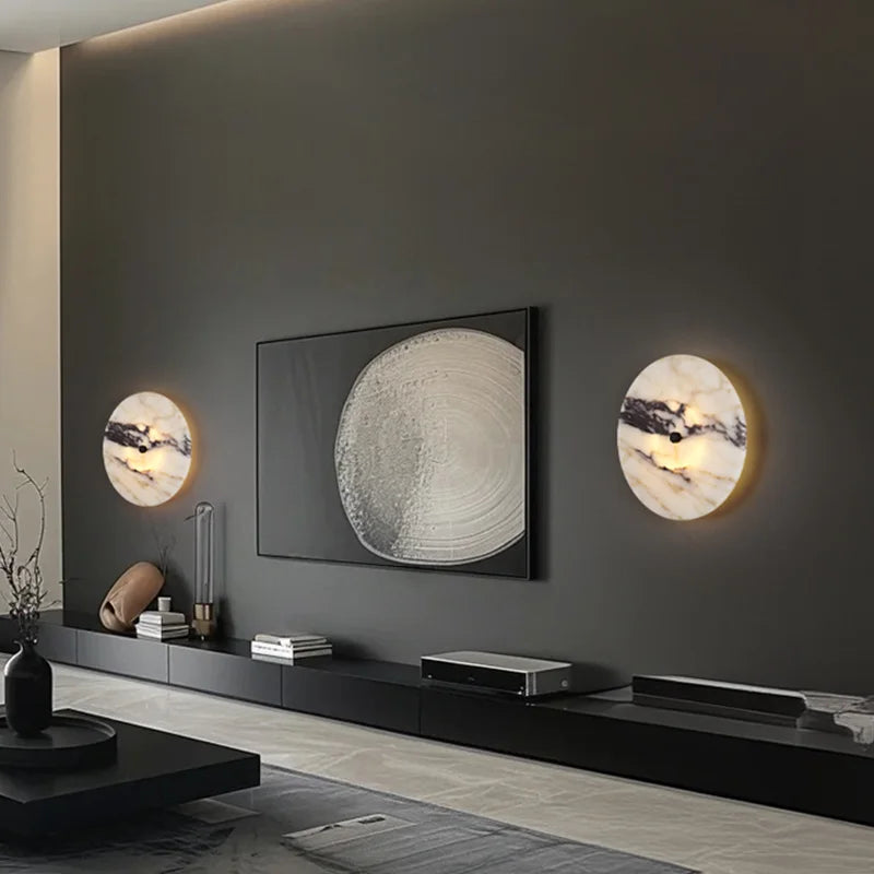 Cyrene Veil Alabaster Wall Sconce – product view 4