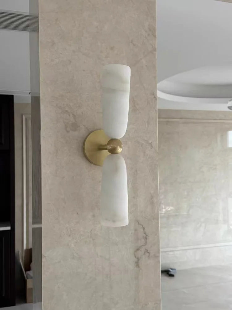 Giselle Veil Alabaster Wall Sconce – product view 2