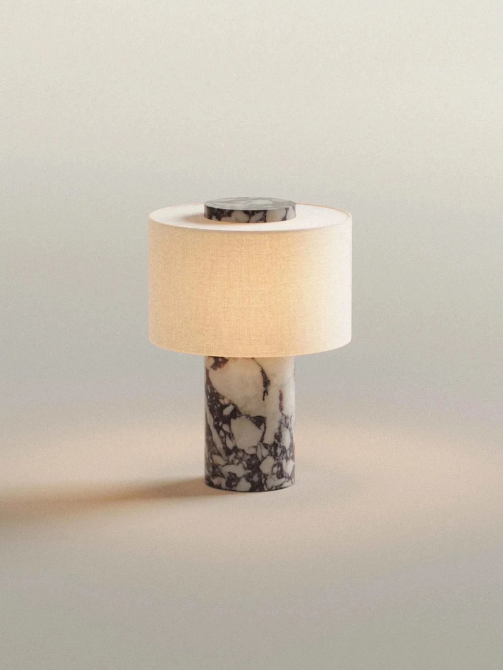 Marble & Fabric Table Lamp – Modern Minimalist Dimmable LED for Bedside, Desk & Office, Living Room | Ilyra Grove by Evenlyr