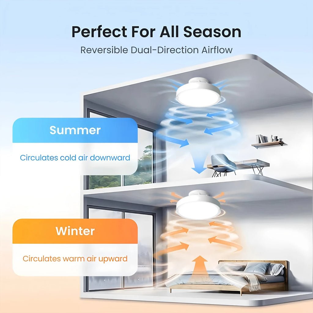 Kensley Bladeless Dimmable Ceiling Fan Light – Remote Control