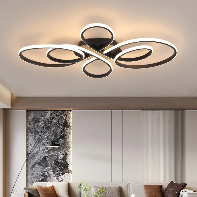Orlena Remote Control Modern Chandelier for Living Room – Dimmable – product view