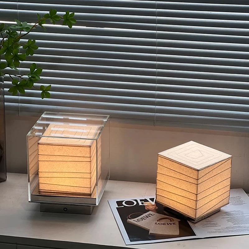 Paper & Glass Floor Lamp – Wabi-Sabi Japanese for Living Room, Bedroom, Reading Corner | Kaelis Orbit by Evenlyr