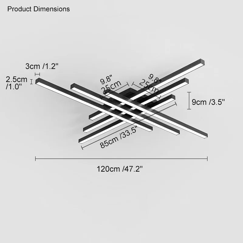 Metal Chandelier – Modern LED for Bedroom & Bedside, Living Room | Virelle Line by Evenlyr