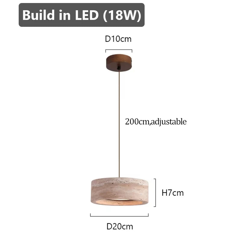Ysola Veil Travertine Pendant Light – product view 7