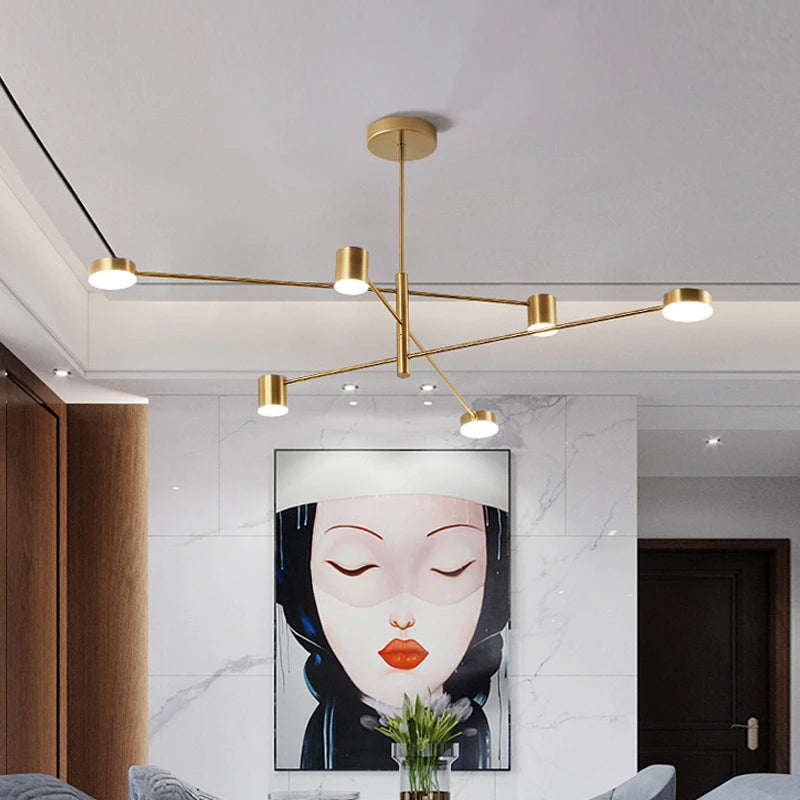 Metal Chandelier – Modern LED for Bedroom & Bedside, Living Room, Restaurant & Café | Alora Line by Evenlyr